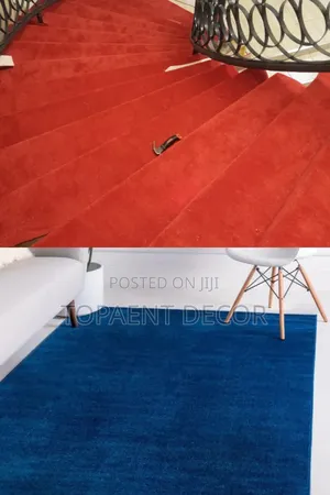 Blue and Red Soft Foundations Vip Wall to Wall Carpets