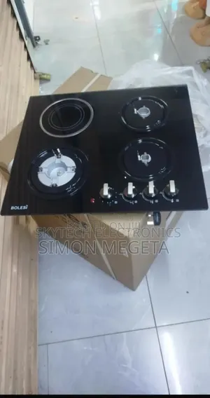 Black Original Bolesi 3burner in-Built Cooker + 1 Infrared Burner