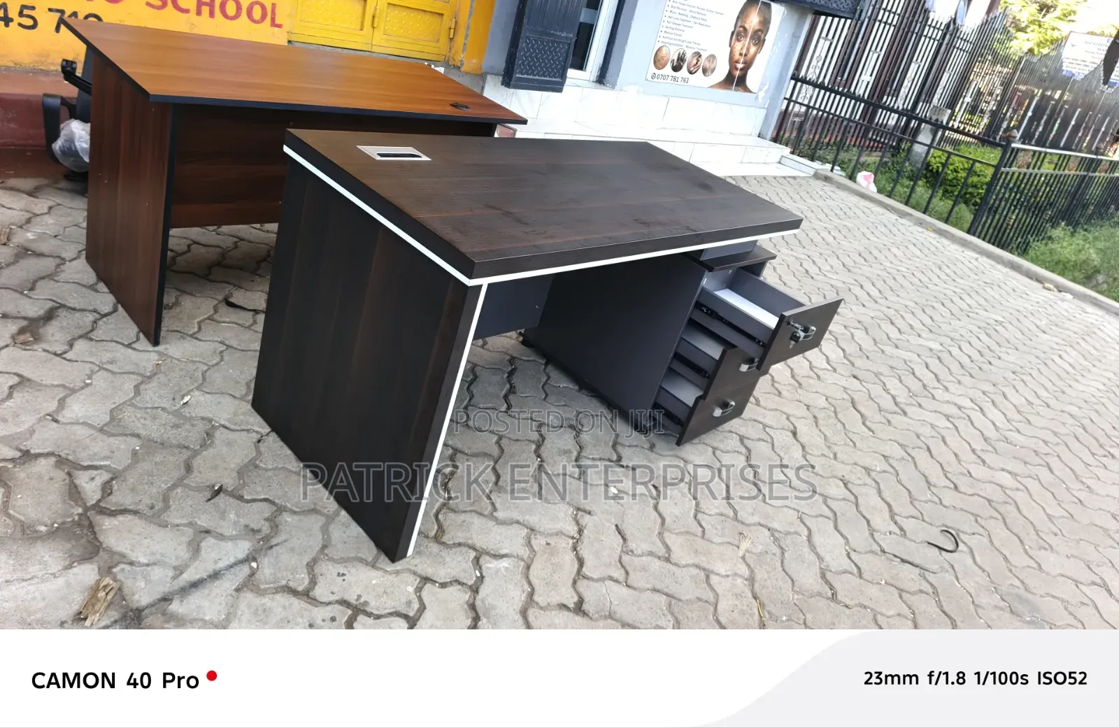 Executive Imported Modern Office Desk 1400mm Gray/Black