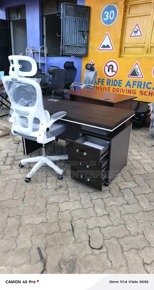 Executive Imported Modern Office Desk Plus Ergonomic Orthopedic Chair