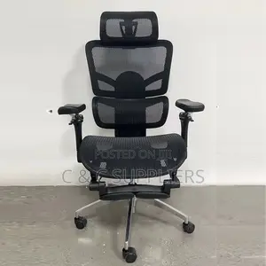 Office Chairs: High-Back Orthopedic Office Seat With Footrest