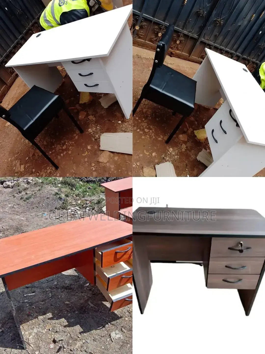 Black Modern High-Quality Study Desk + Desk P