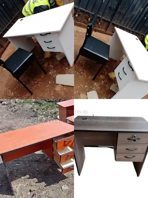 Black Modern High-Quality Study Desk + Desk P