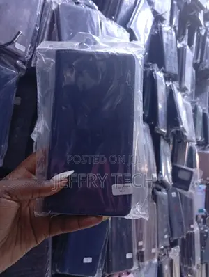 Navy Blue Leather Wallet-Style Flip Case for the 523+ Smartphone.