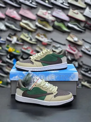 Nike Air Jordan 1 Low Travis Scott 'Medium Olive' Sneaker.