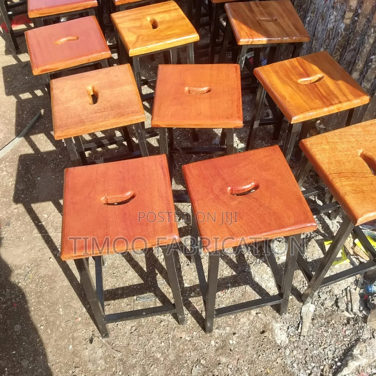 Restaurant High Stools With Mahogany Seats