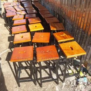 Restaurant High Stools With Mahogany Seats