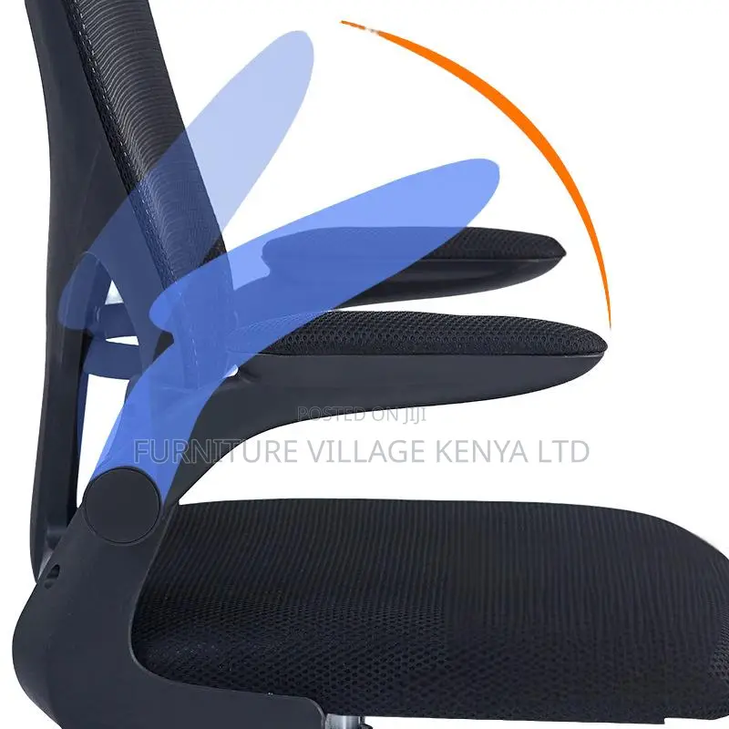 Swivel Adjustable Mesh Seat With Flip Armrest