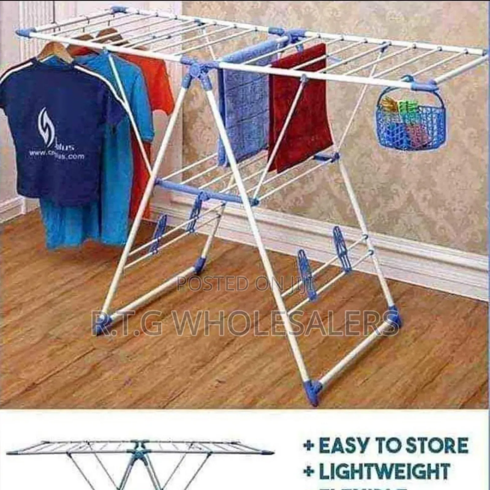 Portable Clothes Rack Heavy Duty Adjustable Stand