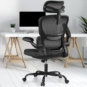 Black Swivel Mesh Ergonomic Desk Seat-Adjustable