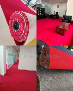 Rolled Red Wall to Wall Carpets for Church and Office