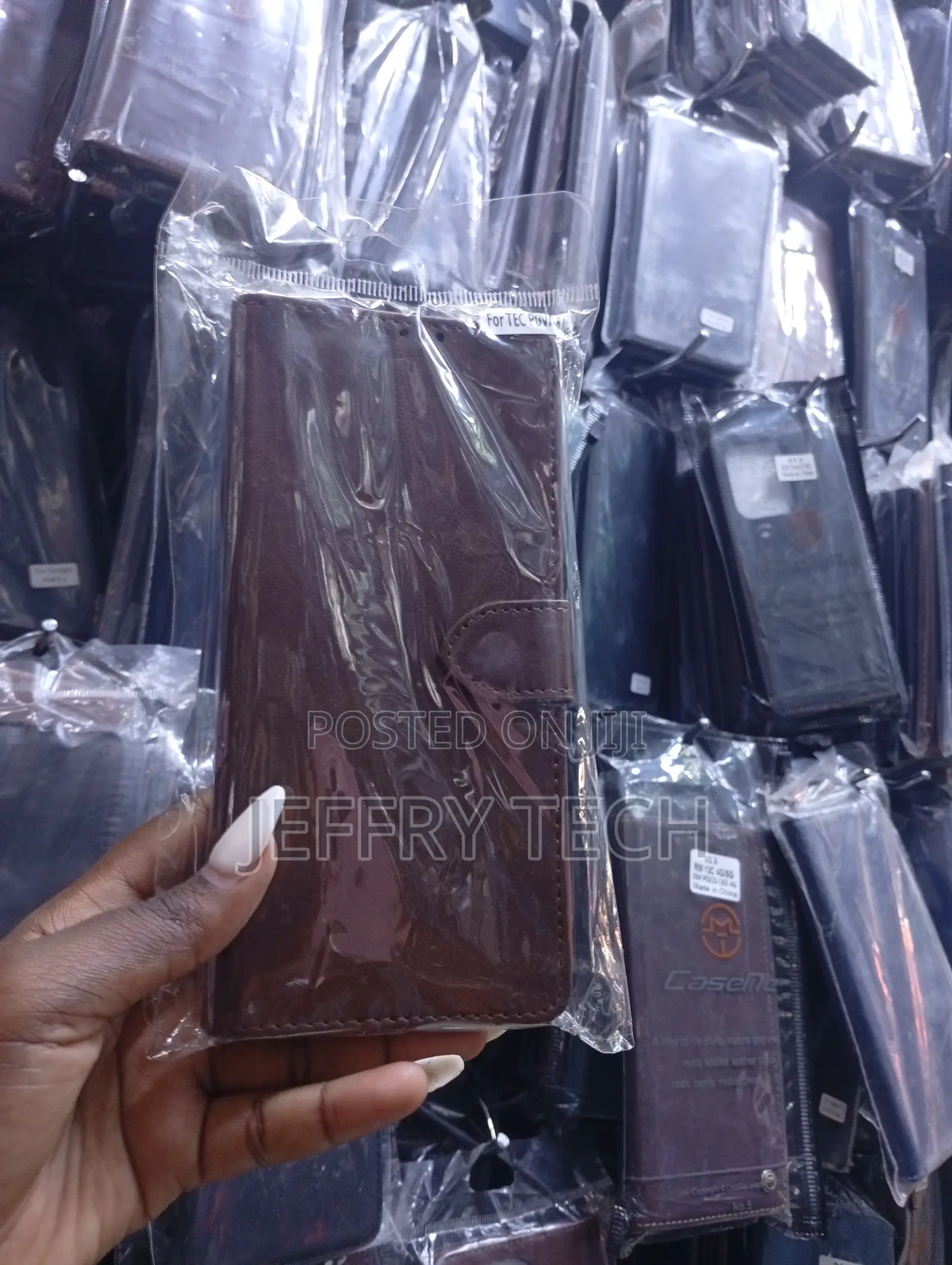 Caselle Flip Wallet Leather Case Designed for Specific Tecno