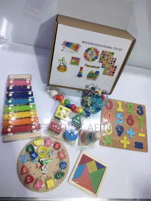 “All-in-One Wooden Educational Learning Set”