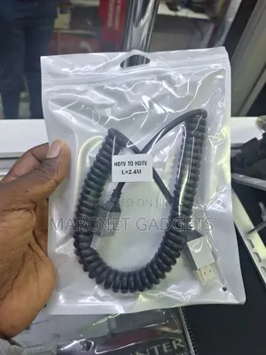  Spiral Curl Spring Hdmi to Hdmi Cable 2.4m