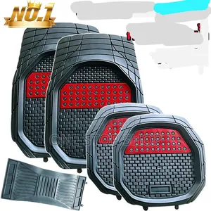 Black _Red Universal Heavy Duty Car Floor Mats