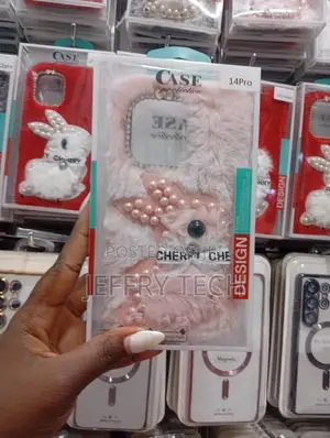 Fluffy Pink Faux Fur Phone Case Is to Fit the Apple iPhone 14 Pro.