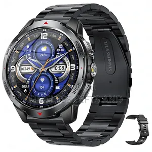 Kt88 Black Metal Strap and Extra Rubber Strap Smart Watch