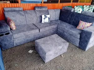 6 Seater L-Shaped Sofa With Cup Holders