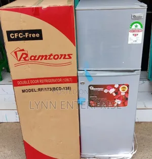 *Ramtons Fridge Double Fridge 128litres Rf173 Silver