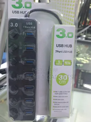 7 Port Usb Hub With Power Switch 3.0 Speed