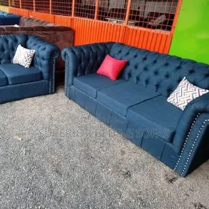 Blue 3 Seater Sofa Free Delivery