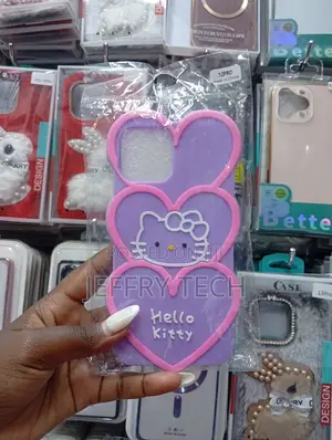 Purple Hello Kitty Themed 3d Silicone Phone Case