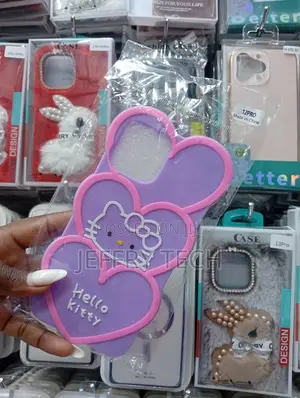 Purple Hello Kitty Themed 3d Silicone Phone Case