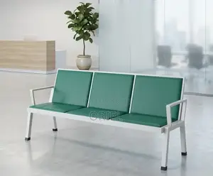Office Bench : Waiting Area Office 3-Linked Padded Bench