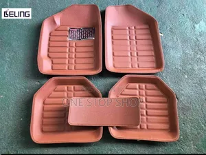 Brown Pu Leather Car Floor Mats Interior Car Dirt Protector