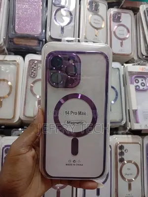 Case Designed for the iPhone 14 Pro Max Purple Electroplated Frame.