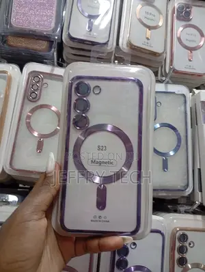 Magnetic Plating Phone Case Designed for the Samsung Galaxy S23.