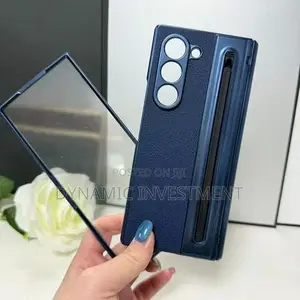 Samsung Z Fold 6 -Screen Protector Slim Soft Leather Cover Case