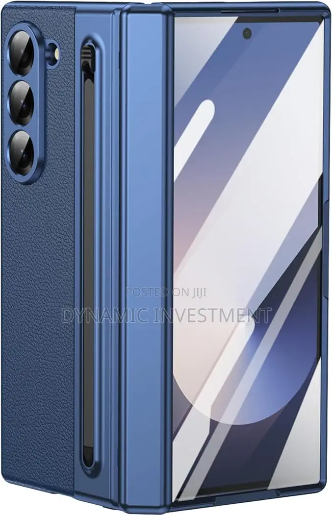 Samsung Z Fold 6 -Screen Protector Slim Soft Leather Cover Case