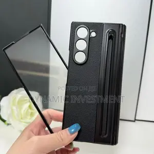 Samsung Galaxy Z Fold 7 Leather Case With Camera Protection