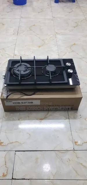 Haier Glass Inbuilt 2 Burner With Wok Burner Hob Cooker