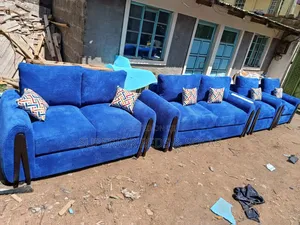 Blue Fabric 3 Sofa.
