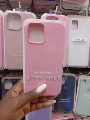 Silicone Phone Cases Designed for Apple iPhone Models 12 and 12 Pro.