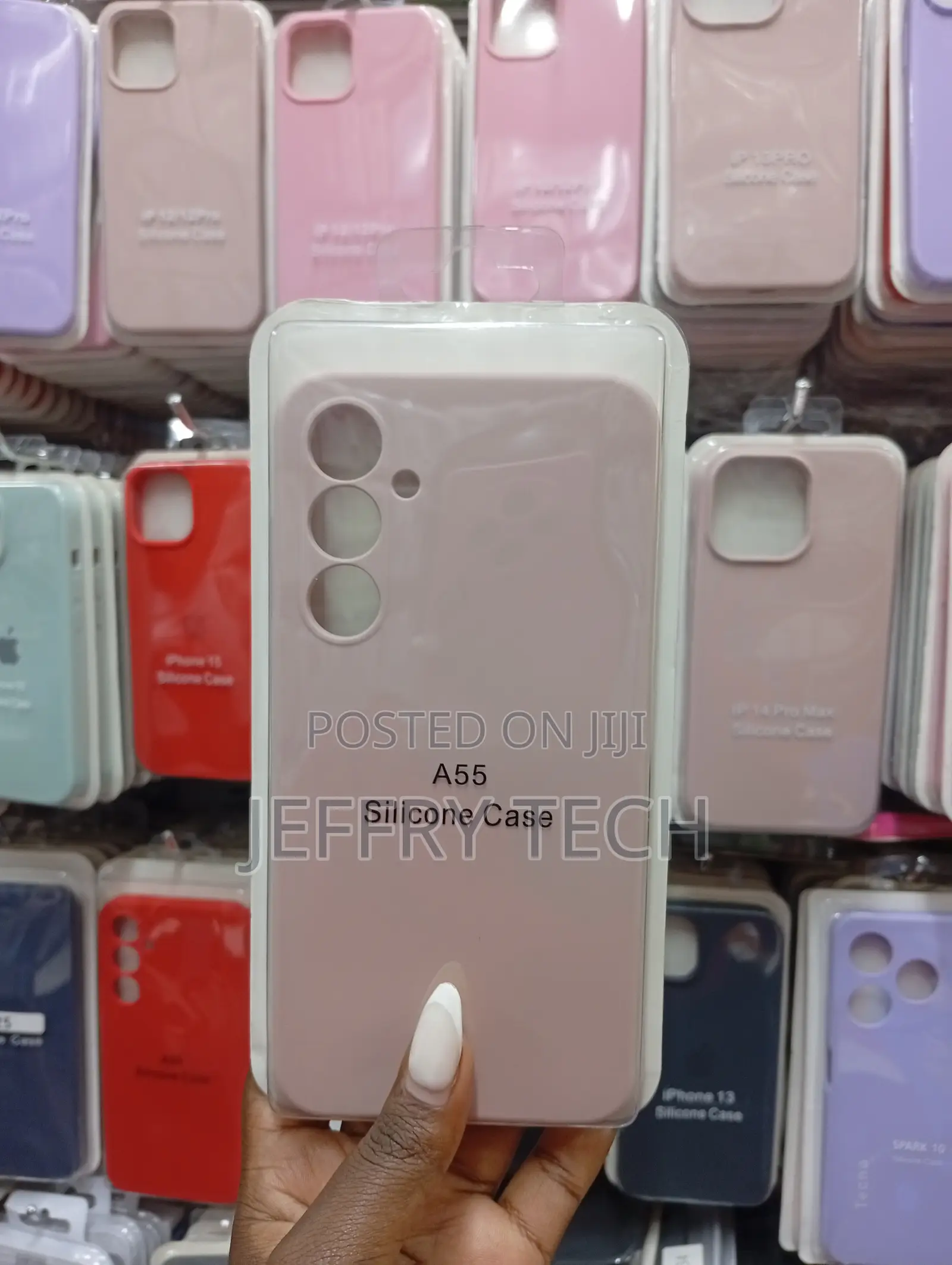 Pink Siliconecase Specifically Designed for Samsung Galaxy A55 5g.