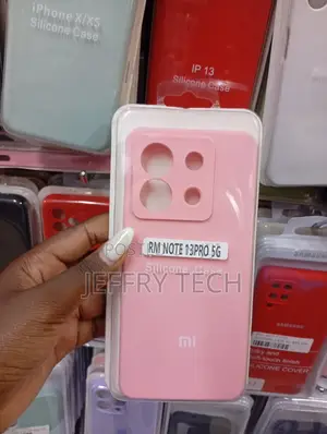 Pink Silicone Phone Case Designed for Xiaomi Redmi Note 13 Pro 5g.