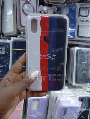 Vibrant Rainbow-Striped Silicone Case Designed for the iPhone 11