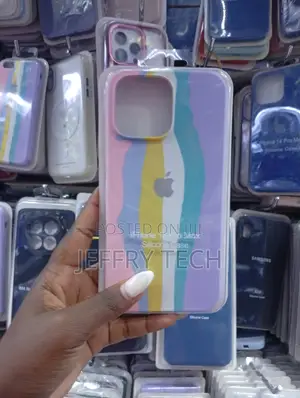 Rainbow-Striped Silicone Case Designed for the iPhone 11