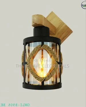 Modern Vintage Wooden Wall Bracket Lamp