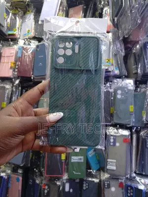 Green Protective Phone Case Featuring a Sliding Camera Cover,