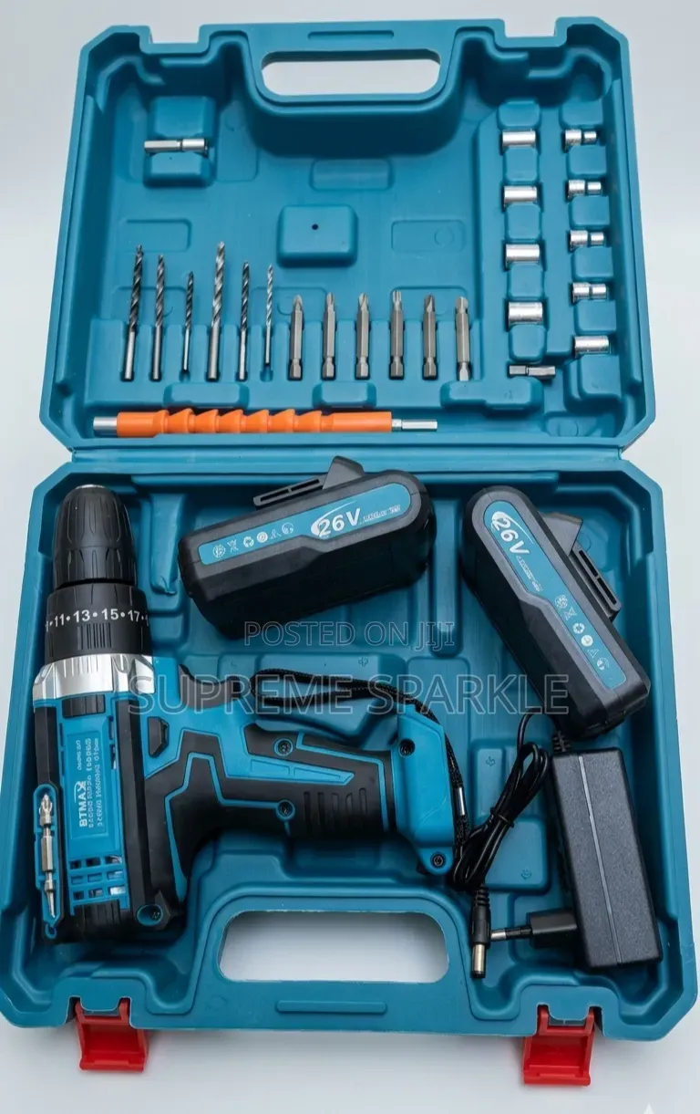 Btmax 26v Cordless Rechargeable Drill Set