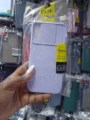 Light Purple Silicone Phone Case Features a Diagonal Ribbed