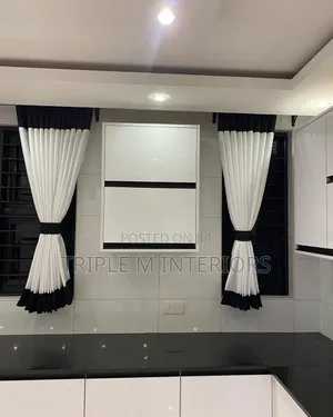 Fresh Kitchen Styling Set: 3m Sheercurtain With 2m Transparent Sheers
