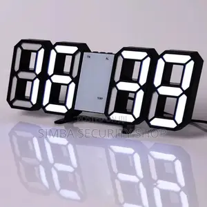 Gaming Smart 3d Led Digital Clock Black With Alarm Usb Thermometer Ai