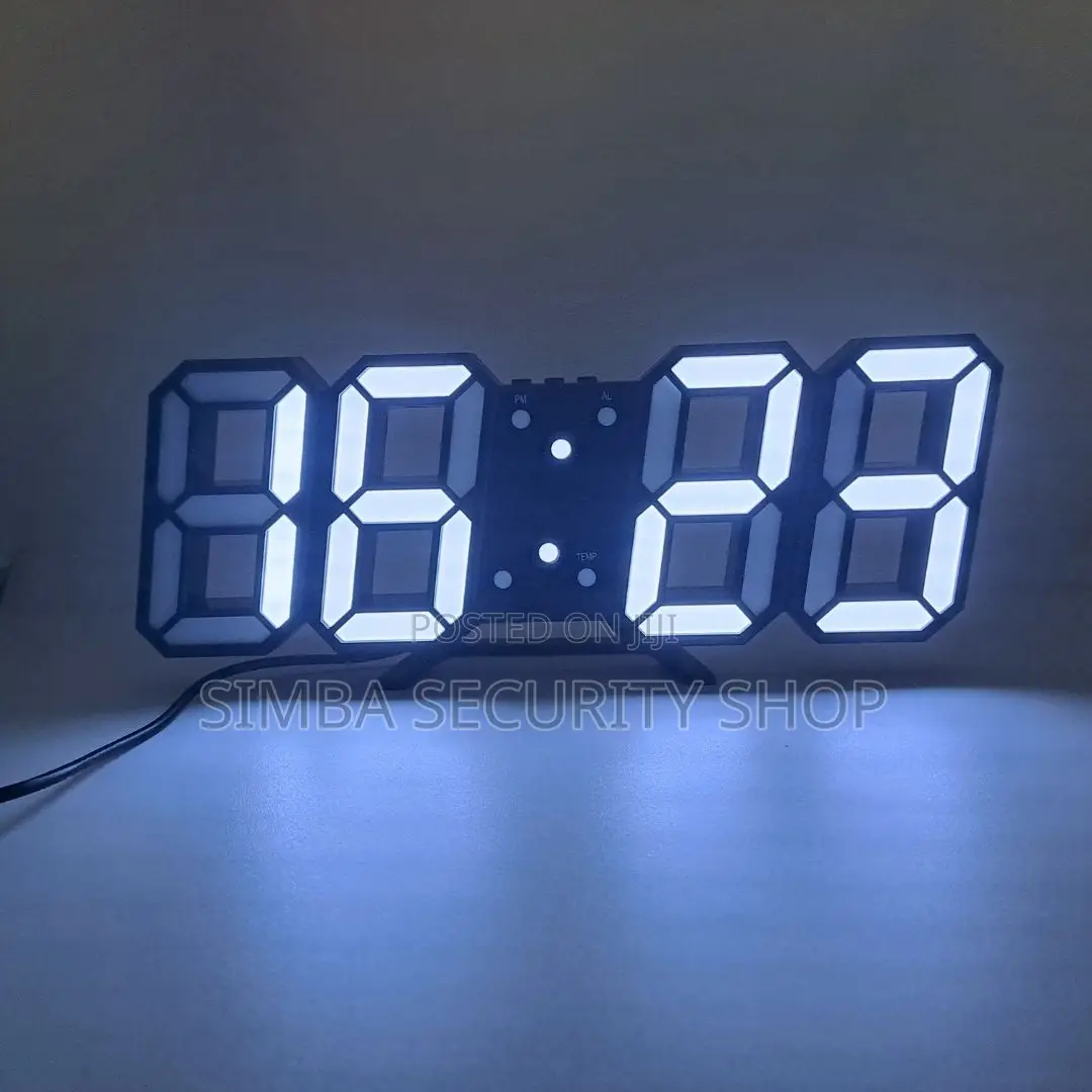 Gaming Smart 3d Led Digital Clock Black With Alarm Usb Thermometer Ai