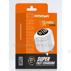 Amaya Ad012 | 3.1a Dual Usb Fast Charger