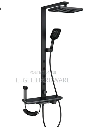 Master Shower Mixer Big Black 5 Function